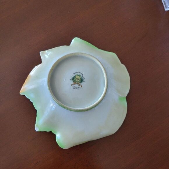 Vintage Chubu China Occupied Japan Leaf Shaped Dish - Picture 3 of 8